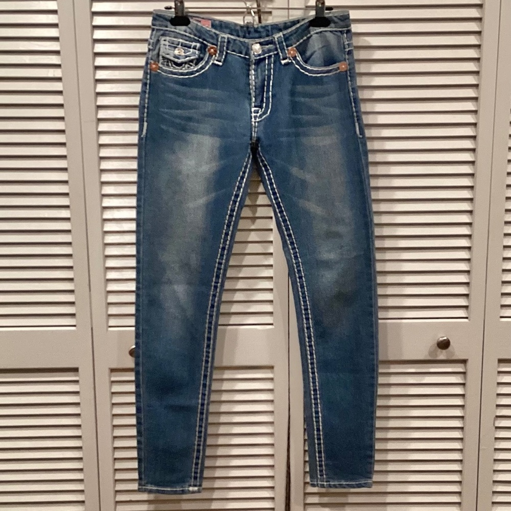 True Religion Joey Super T Jeans Size 30 Medium Wash all Cotton